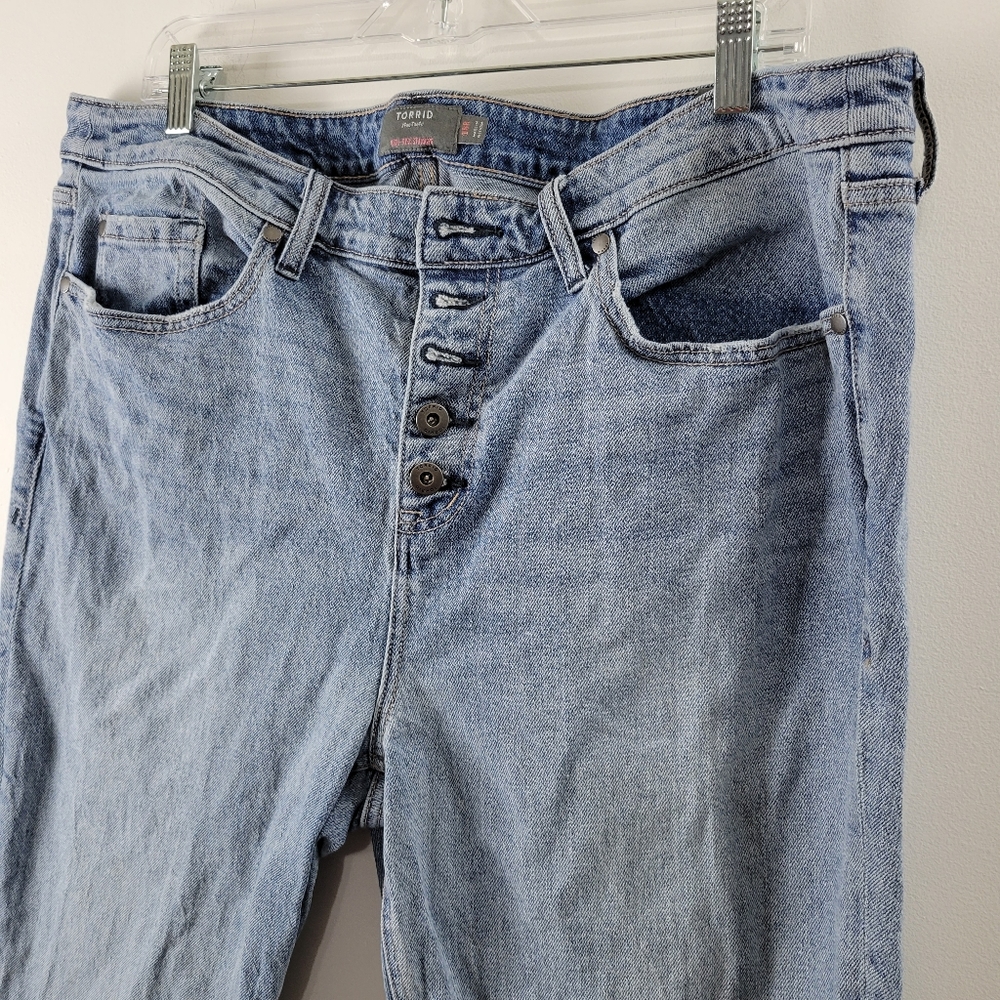 Torrid High-Rise Straight Slit Jeans - Picture 4 of 10